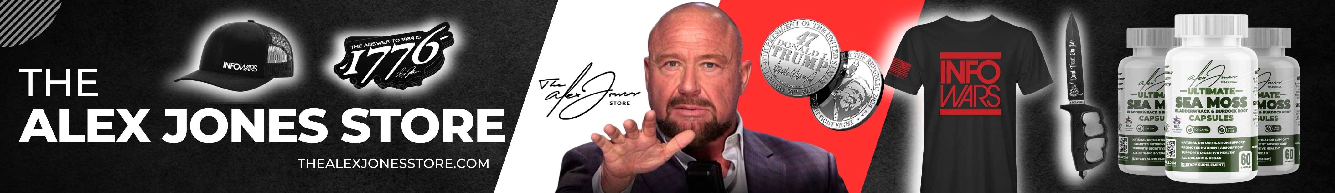 Advert for the Alex Jones Store