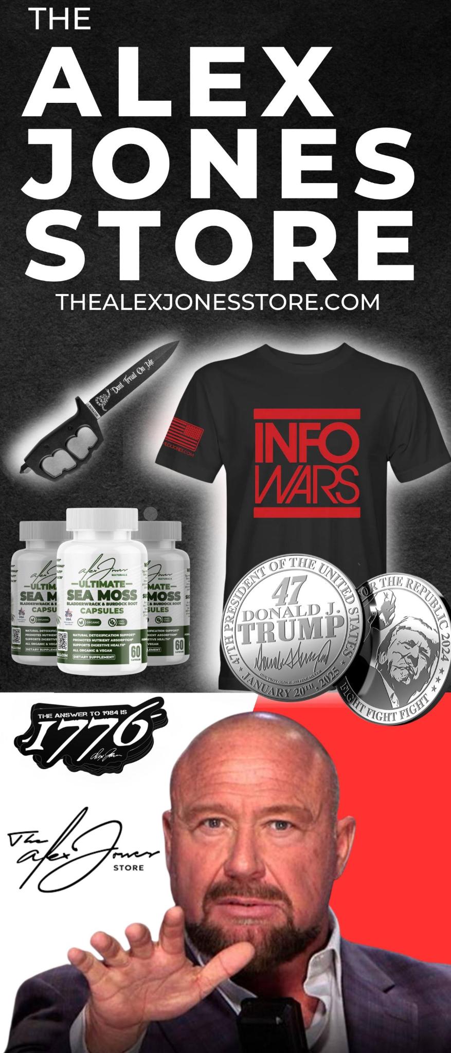 Advert for the Alex Jones Store
